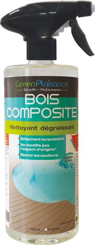 Détachant bois composite spécial terrasse - Flacon spray de 750ml - Green Plaisance 09944